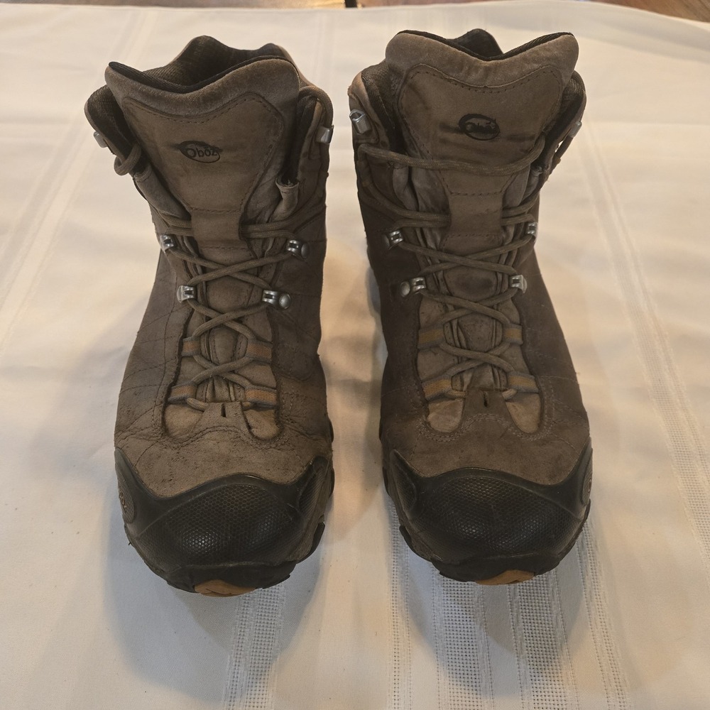 Oboz Bridger Mid B-DRY Hiking Boots Men's 11 Brown Black Leather Waterproof - Picture 1 of 9